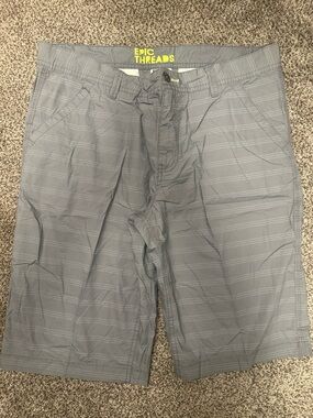 Epic Threads Boys Gray Plaid Shorts